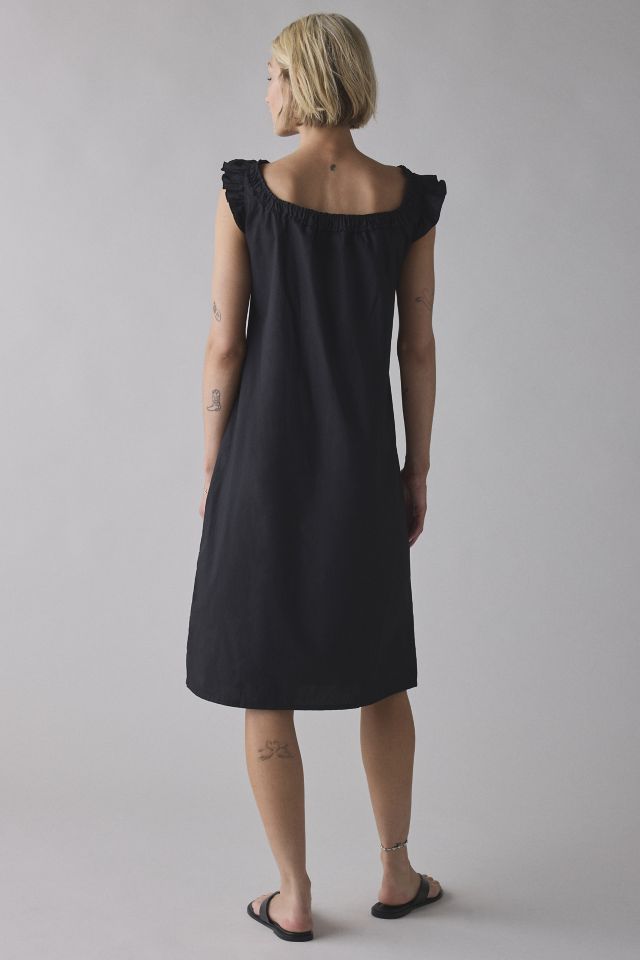 Motel Merrily Cotton Poplin Flutter Sleeve Smock Midi Dress #3