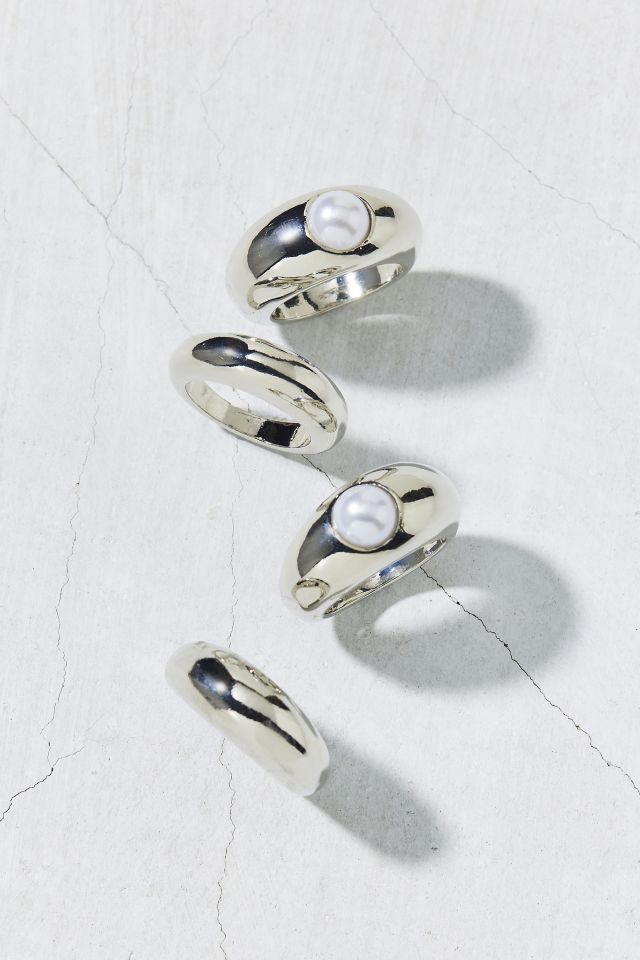 Pearl Dome Ring Set #2