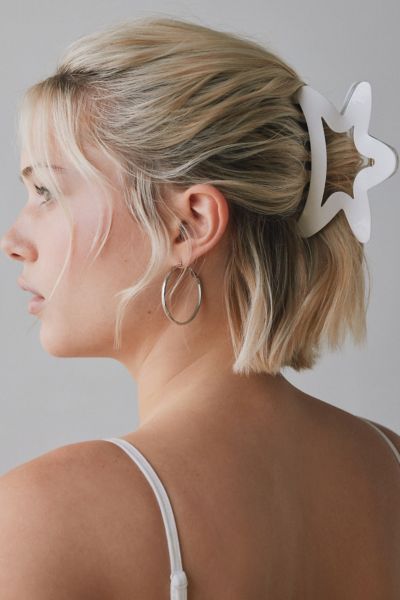 Urban Outfitters Star Resin Claw Clip In White, Women's At  In White