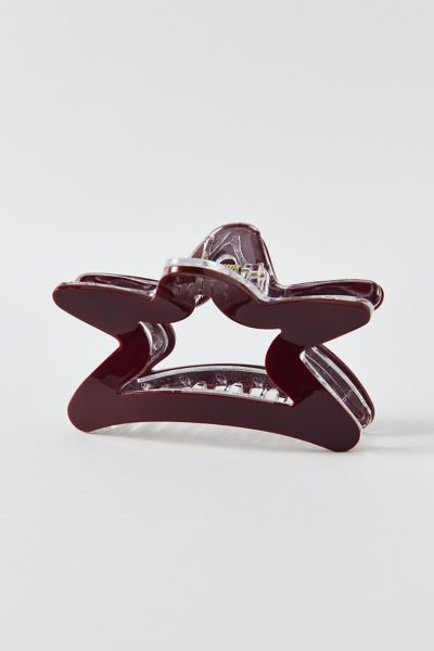 Urban Outfitters Star Resin Claw Clip In Maroon, Women's At  In Gold