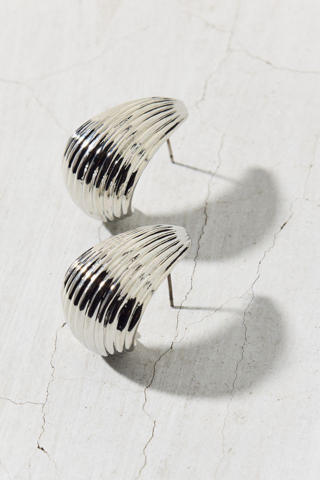 Boucles d'Oreilles Texturées Dôme Statement #1