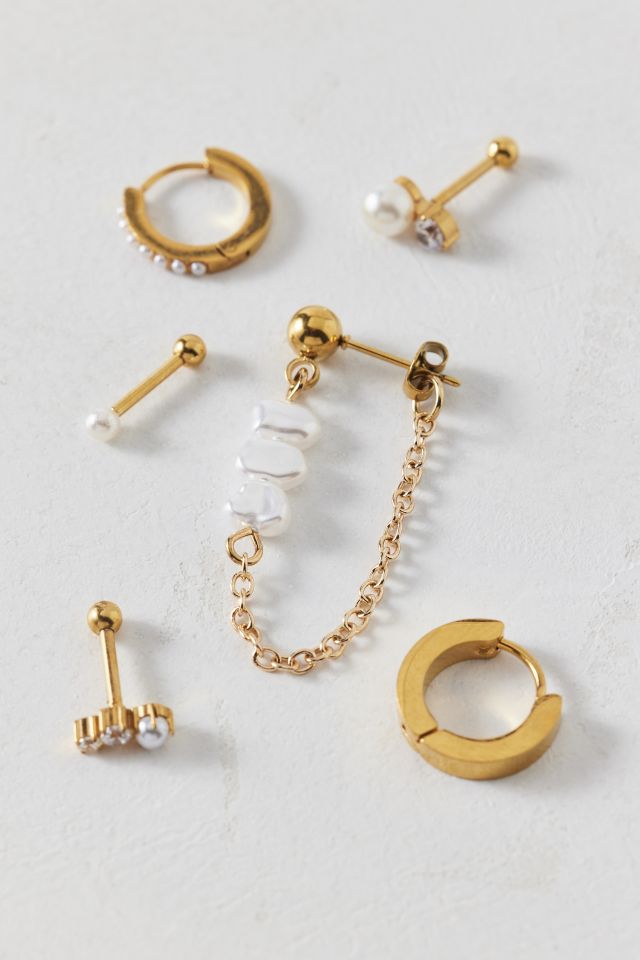 Pearl Waterproof Earring Stack Set #2