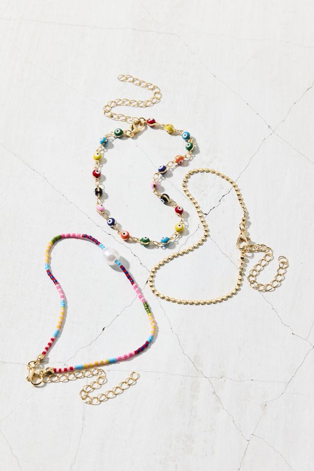 Cleo Colorful Beaded Anklet Set #2
