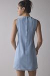 UO Maisie High-Neck Denim Shift Mini Dress