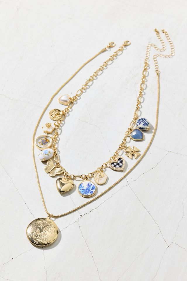Fawn Locket Layering Charm Necklace Set #1