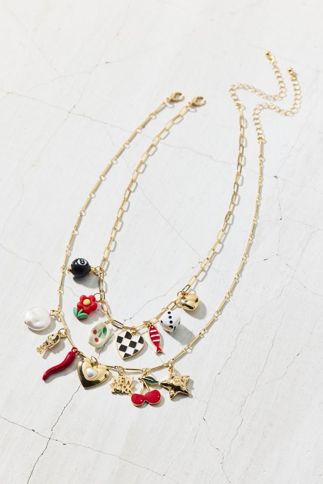 Roll The Dice Layering Charm Necklace Set #2