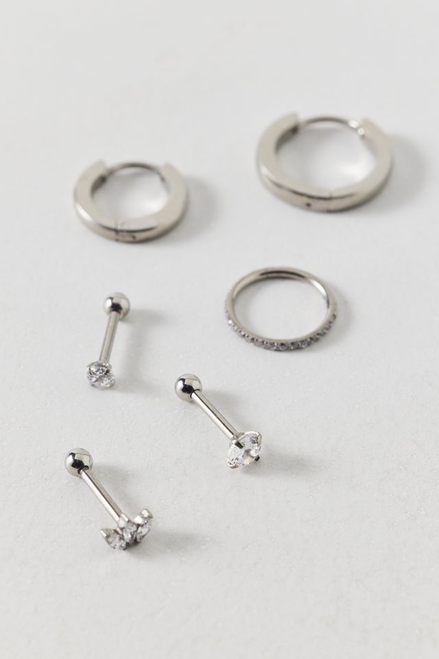Shimmer Rhinestone Waterproof Earring Stack Set #1