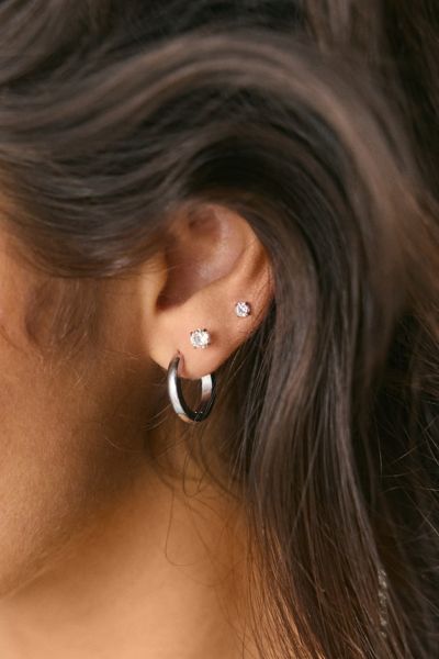 Ensemble de Boucles d'Oreilles Empilables Étincelantes en Strass Imperméables