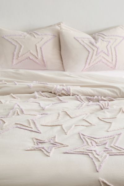 Urban Outfitters Star Icon Tufted Comforter In Pink At