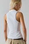 UO Party Girl Cotton-Blend Button Down Sleeveless Shirt