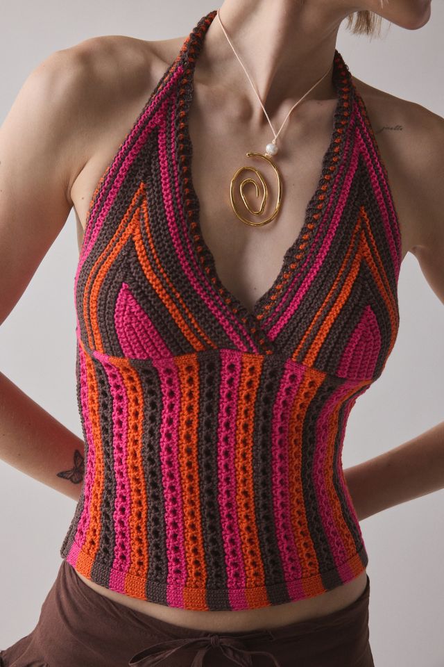 Kimchi Blue Tulum Crochet Halter Top