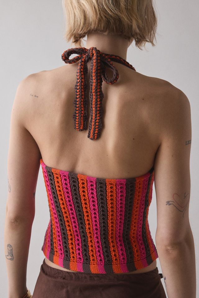 Kimchi Blue Tulum Crochet Halter Top #3