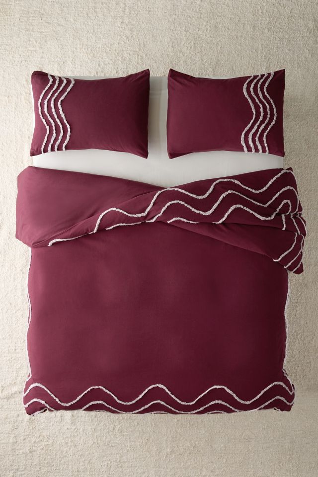 Wiggle Bordered Tufted Duvet Cover #1