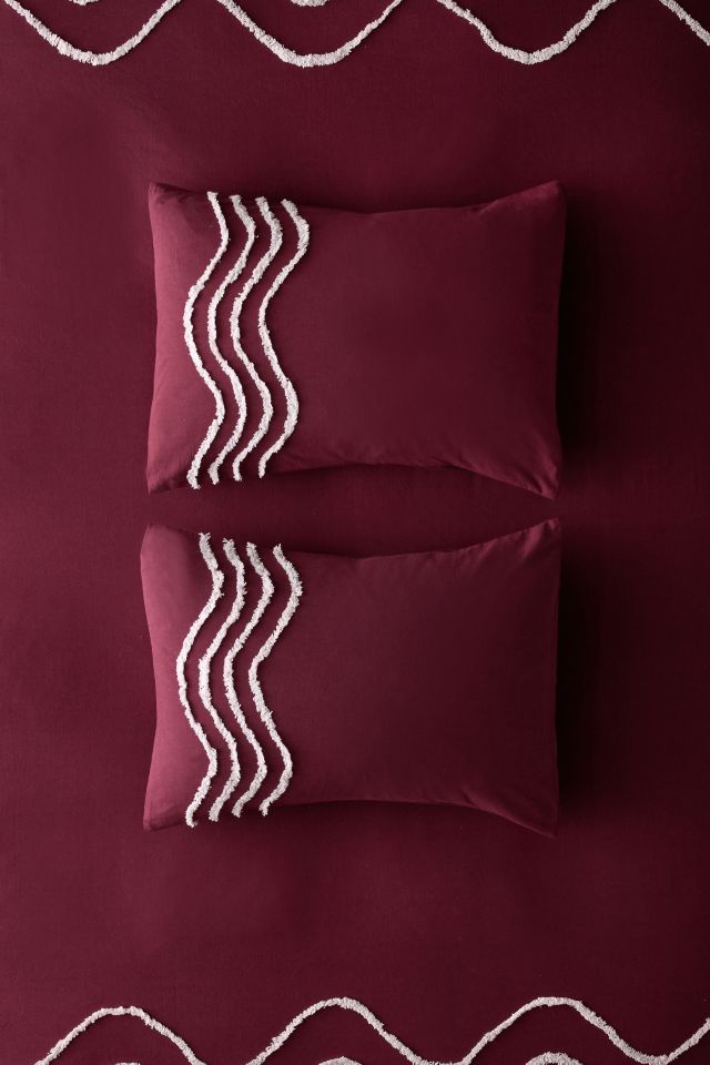 Wiggle Bordered Tufted Sham Set #1