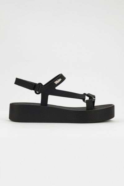 MELISSA DOWNTOWN STRAPPY PLATFORM SANDAL IN BLACK, WOMEN'S AT URBAN OUTFITTERS 
