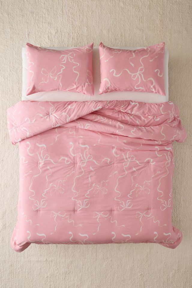 Painted Bows Patterned Comforter Set