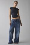 UO Arlette Cupro Boatneck Top & Asymmetric Mini Skort Set