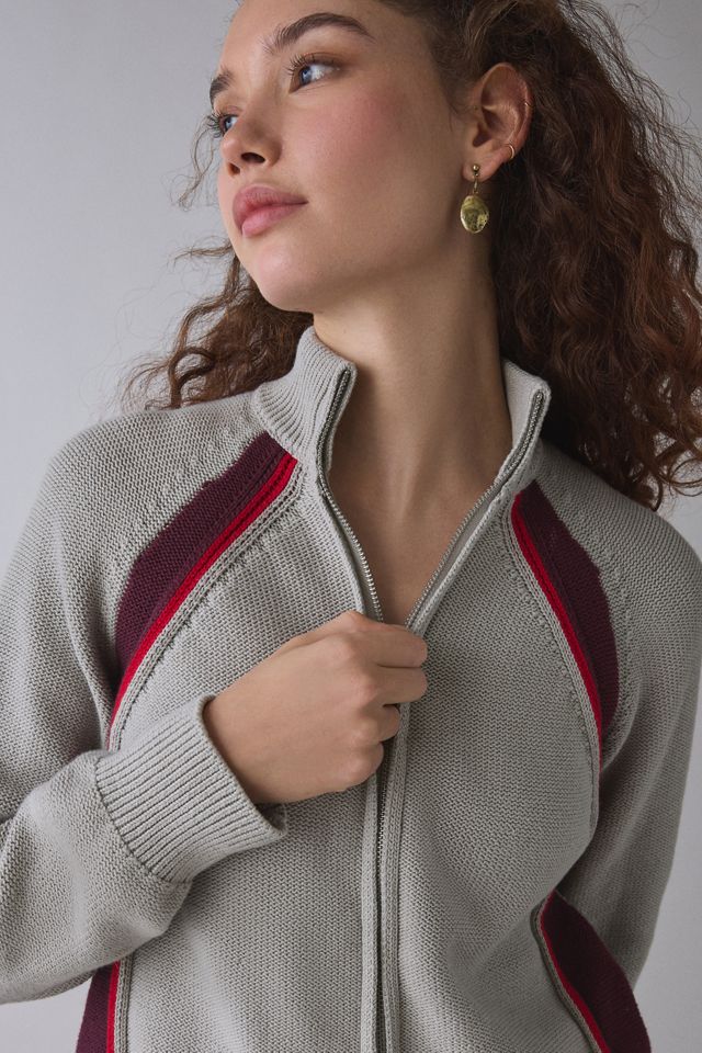 OBEY Lizzie Zip-Front Mock Neck Sweater #1