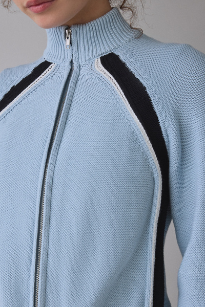 OBEY Lizzie Zip-Front Mock Neck Sweater