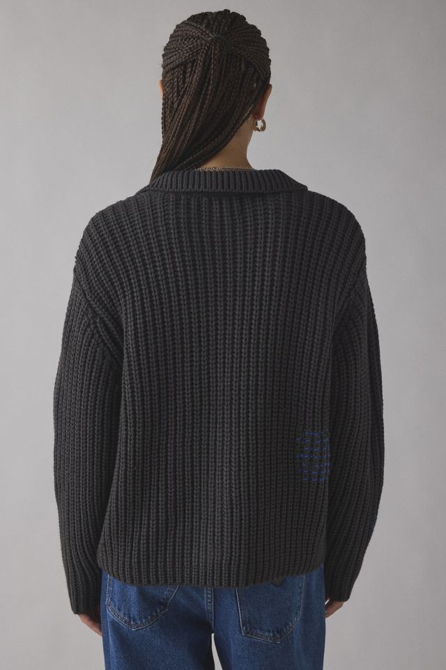 OBEY Julian Button Down Oversized Sweater #3