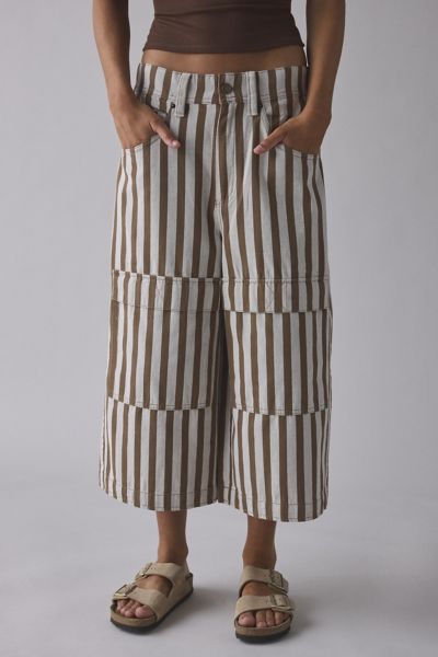 Bdg Tate Utility Wide-leg Crop Pant In Brown, Women's At Urban Outfitters In Brown