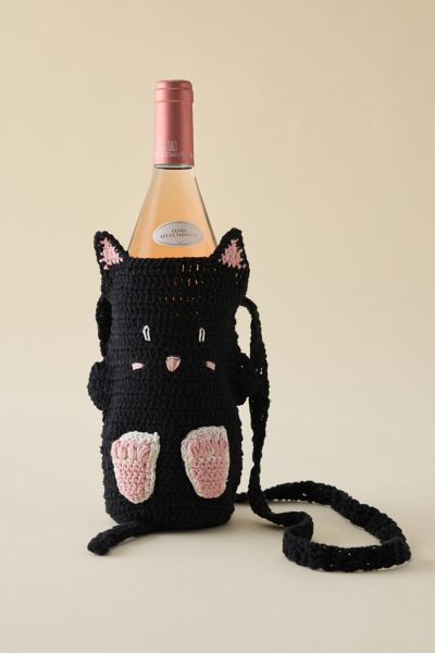Cat Crochet Bottle Sling