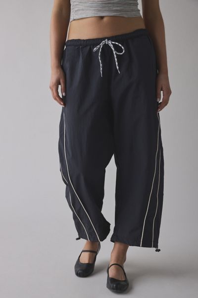 BDG FAST TRACK LOW-RISE CROPPED NYLON PANT IN BLACK AT URBAN OUTFITTERS 