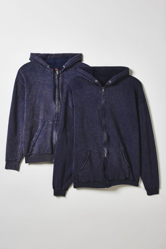 ReMADE By UO Acid Wash Zip-Up Hoodie Sweatshirt #1