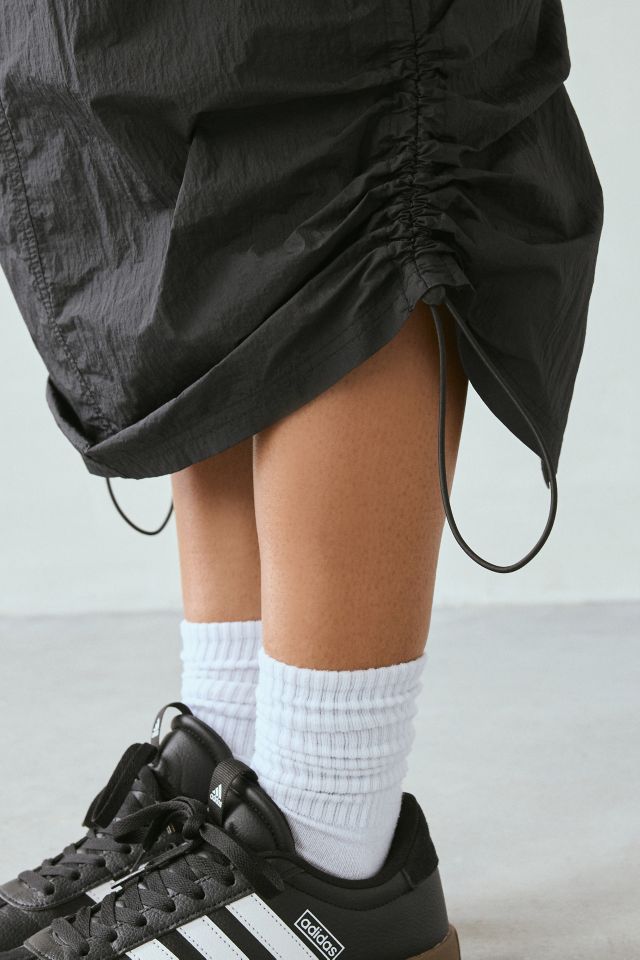 【BAON】Hodu Nylon Cargo Banding Midi Skirt Starter Drawcord Cargo Nylon Midi Skirt | Urban Outfitters