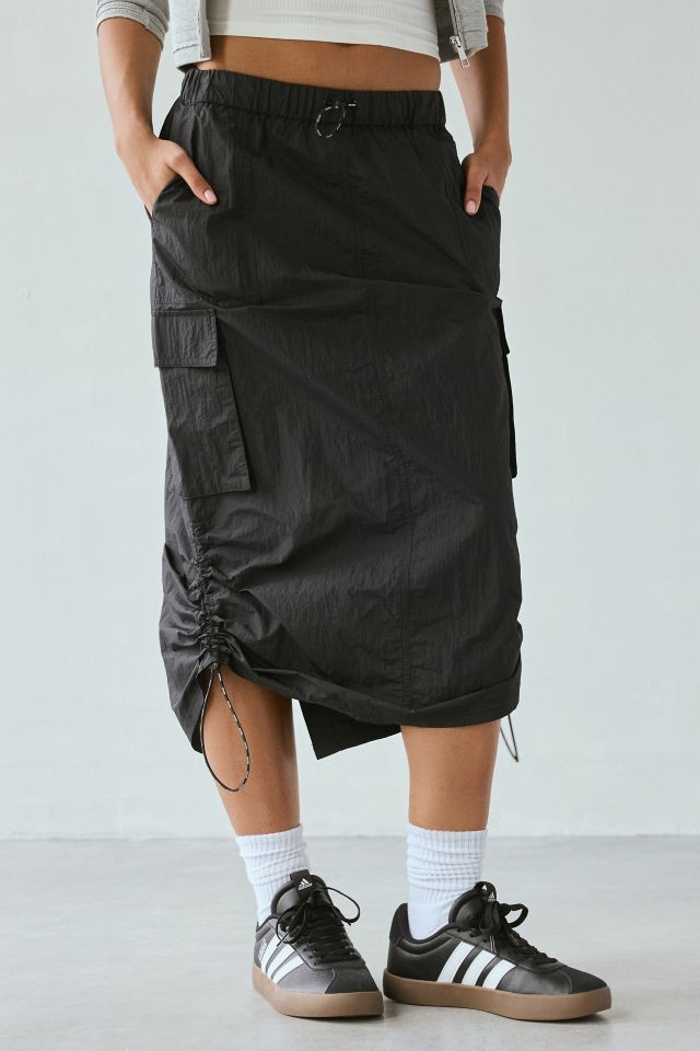 Starter Drawcord Cargo Nylon Midi Skirt #3