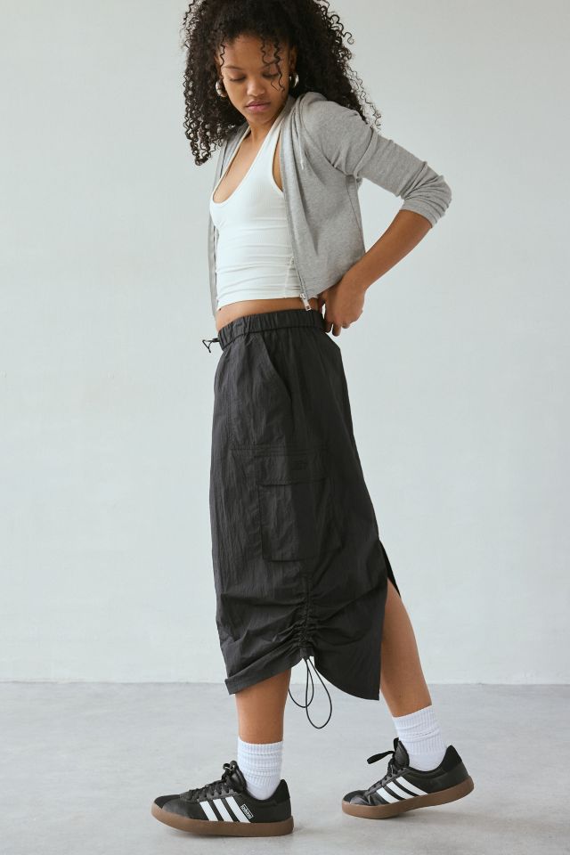 Starter Drawcord Cargo Nylon Midi Skirt #4