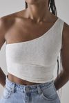 UO Harlow Lace Asymmetrical One-Shoulder Crop Top