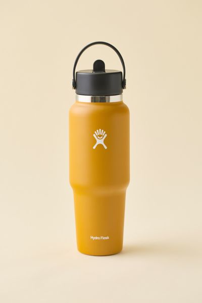 Hydro Flask Wide Mouth Flex Straw 32 oz Travel Water Bottle In Fossil At Urban Outfitters