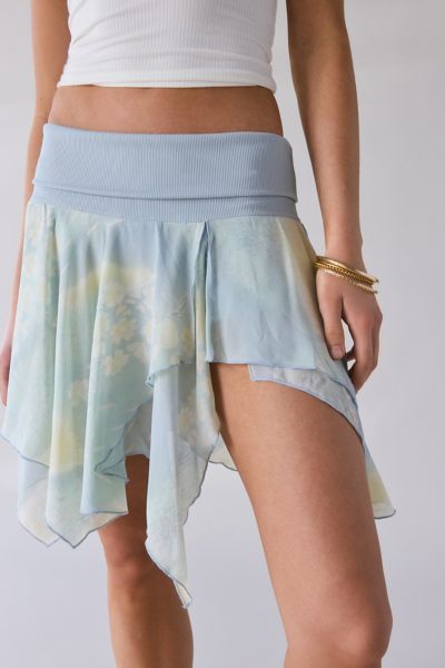 Kimchi Blue Finley Low-Rise Asymmetrical Hanky Hem Midi Skirt