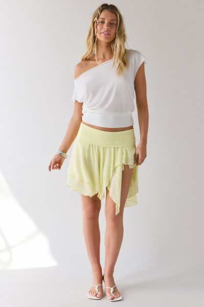 Kimchi Blue Josephina Sheer Lace Micro Mini Skort