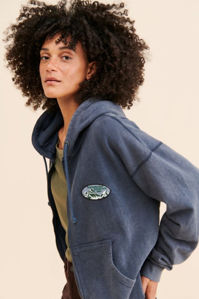 BDG Men's Bonfire Patched Full Zip Hoodie Sweatshirt #2