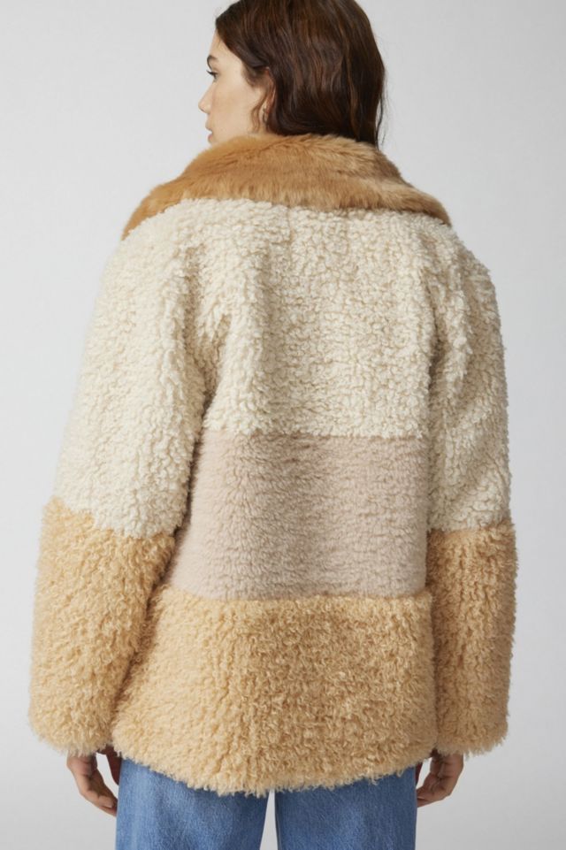 Kerry Faux Fur Patchwork Jacket #1