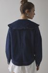 Kimchi Blue Freddie Ruffle Collar Denim Jacket