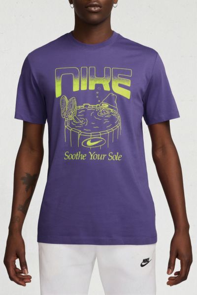 Nike Sportswear Soothe Your Sole Graphic Tee In Wild Grape, Men's At Urban Outfitters In Purple