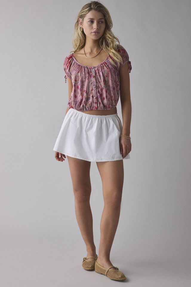 UO Chappel Prairie Scoop Neck Cropped Blouse #2