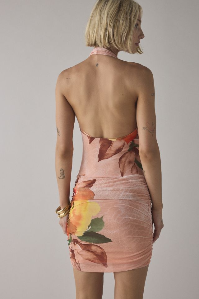 AFRM Desert Tropical Kaylee Mesh Long Sleeve Crop Top