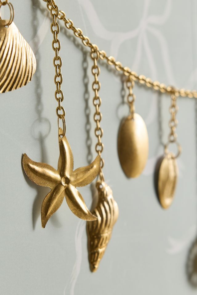 Gold Shell Garland Wall Hanging #2