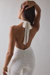 AFRM Lucia Crochet Lace Backless Halter Catsuit
