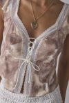 Kimchi Blue Cameron Lace Trim Tie-Front Top