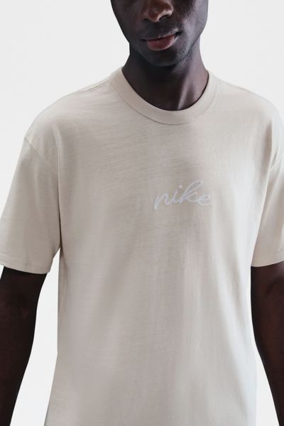 Nike Embroidered Graphic Tee In Gray