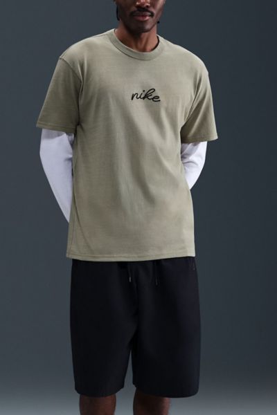 Nike Sportswear Premium Essential Tee In Armyss, Men's At Urban Outfitters In Green