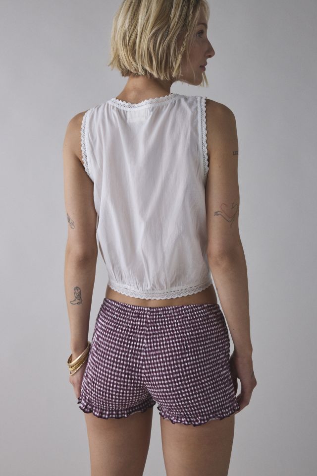 Motel Ritala Gingham Shirred Micro Short #2