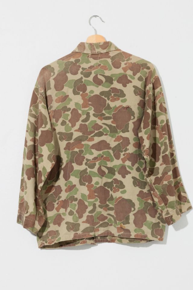 Vintage 1960s Distressed Duck Camouflage Chore Jacket #2