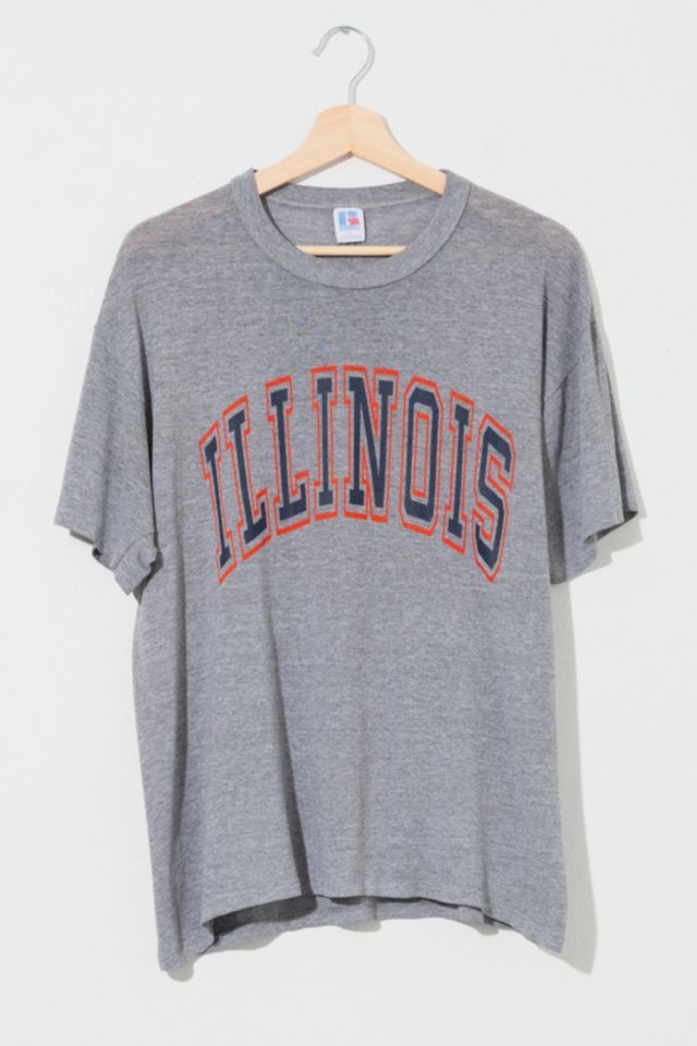 Vintage 1980s Illinois Distressed Graphic T-Shirt