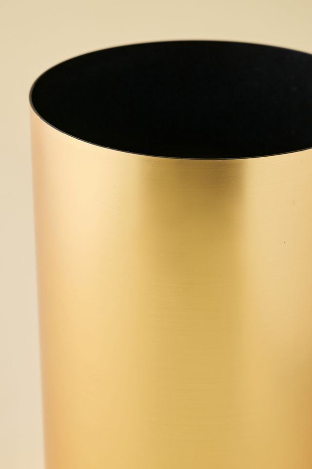 Brass Plastic Trash Bin #1